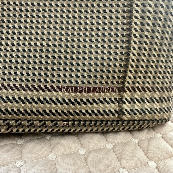 Polo Ralph Lauren Tartan Plaid Houndstooth Coated Canvas Large Tote - Picture 12 of 12